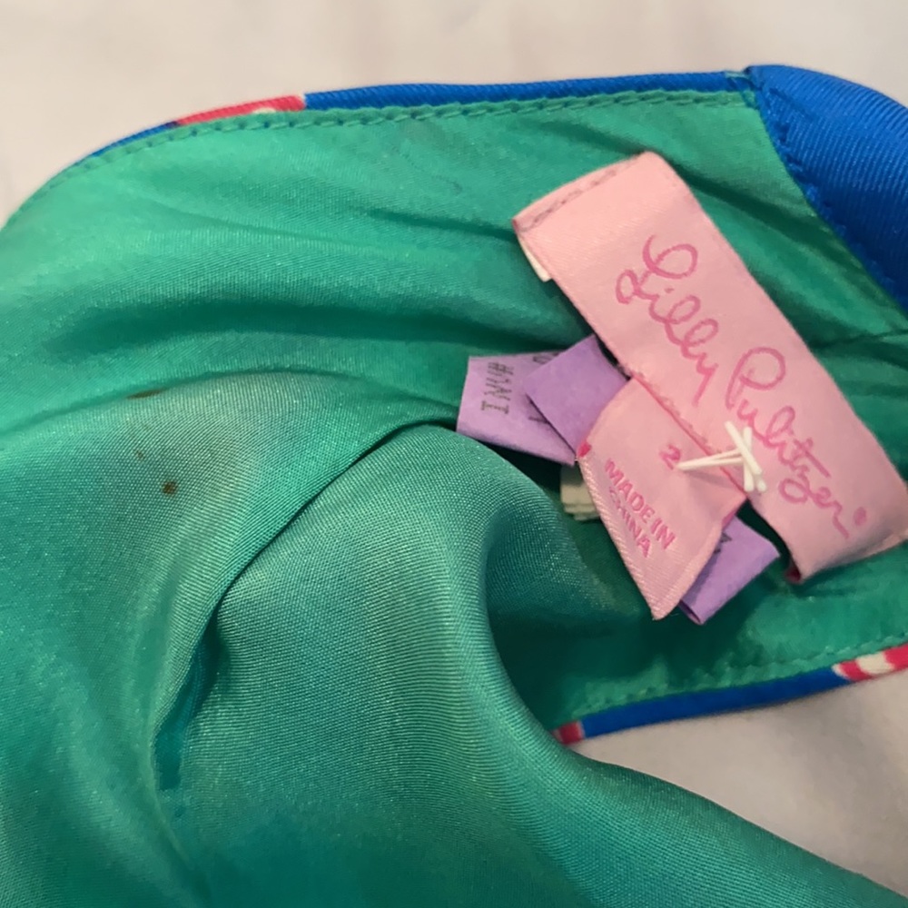 Lilly Pulitzer Dress Blue with Pockets Size 2 - Picture 4 of 8